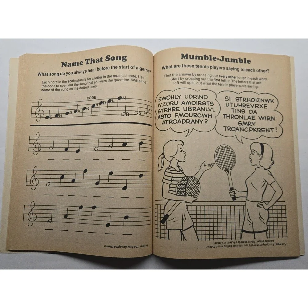 1983 Wiffle Ball Sports World Super Activity Book Rare Retro Puzzles Coloring